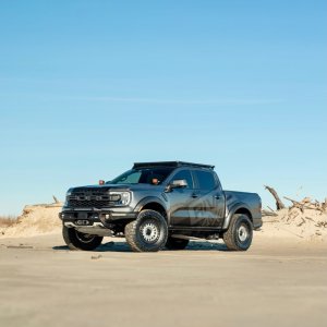 Ford Ranger Raptor Front Bumper - Rival 4x4 - Aluminum w/Winch Mount and Recovery Points - `24-`26